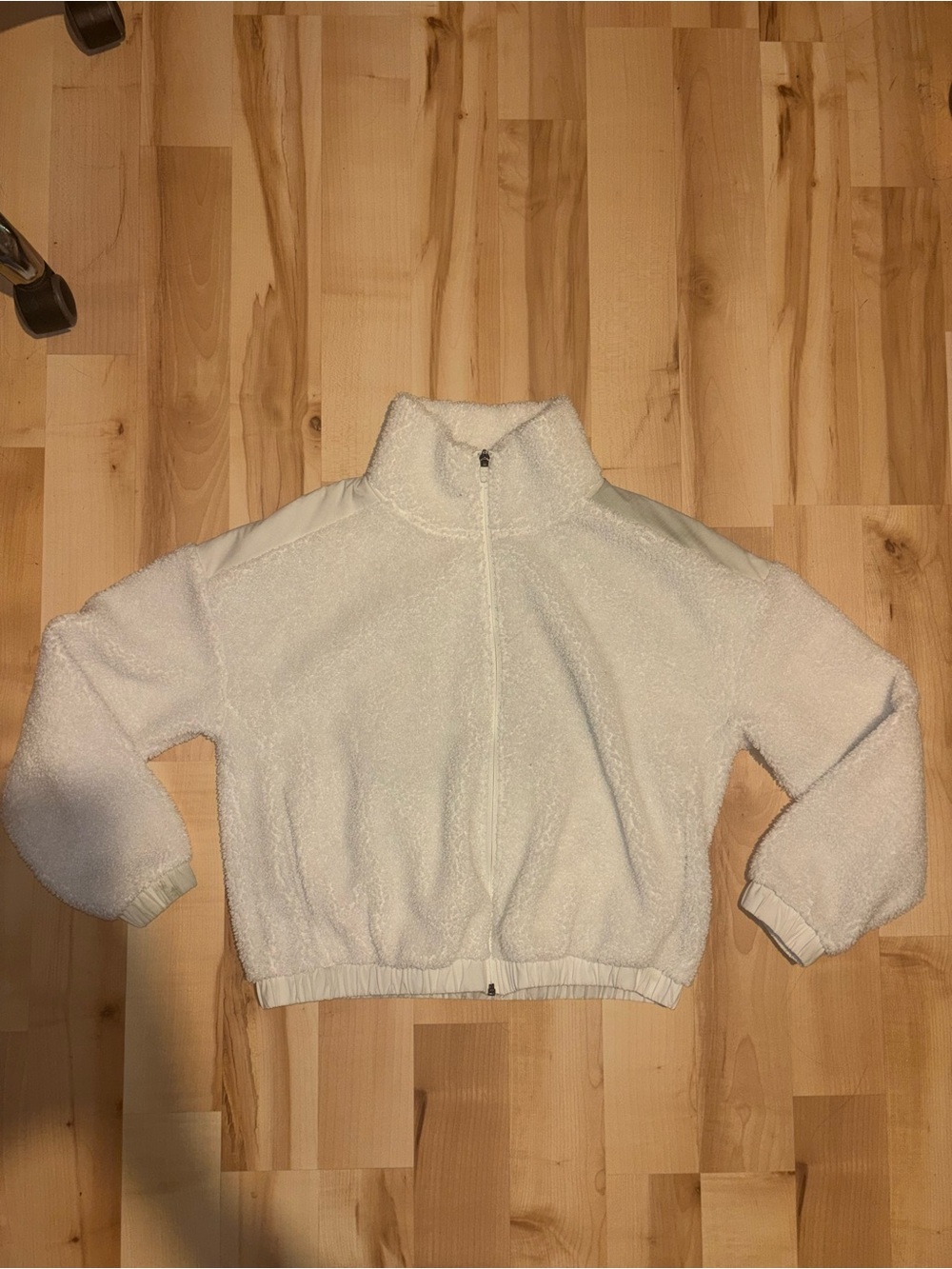 Xersion Cream Sherpa Zip-Up Puffer Jacket